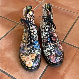 Floral Dr. Martens Lace Up Boots